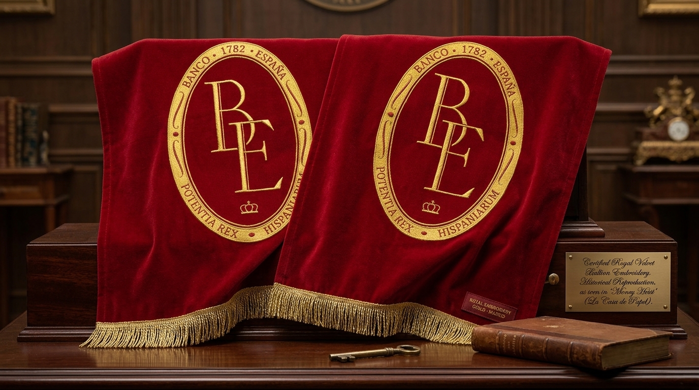 Pendones, estandartes y banderas bordadas