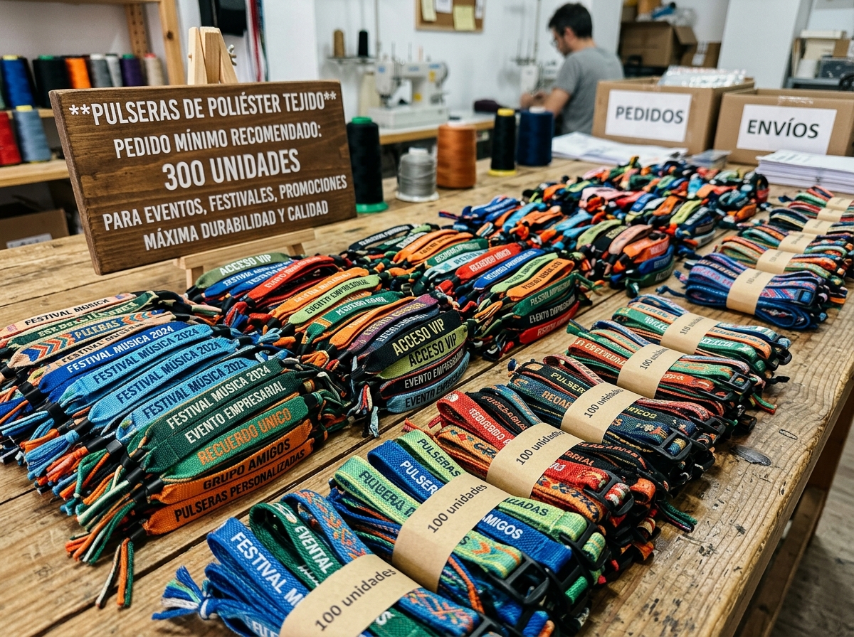 Pulseras tejidas personalizadas para eventos, festivales y fiestas