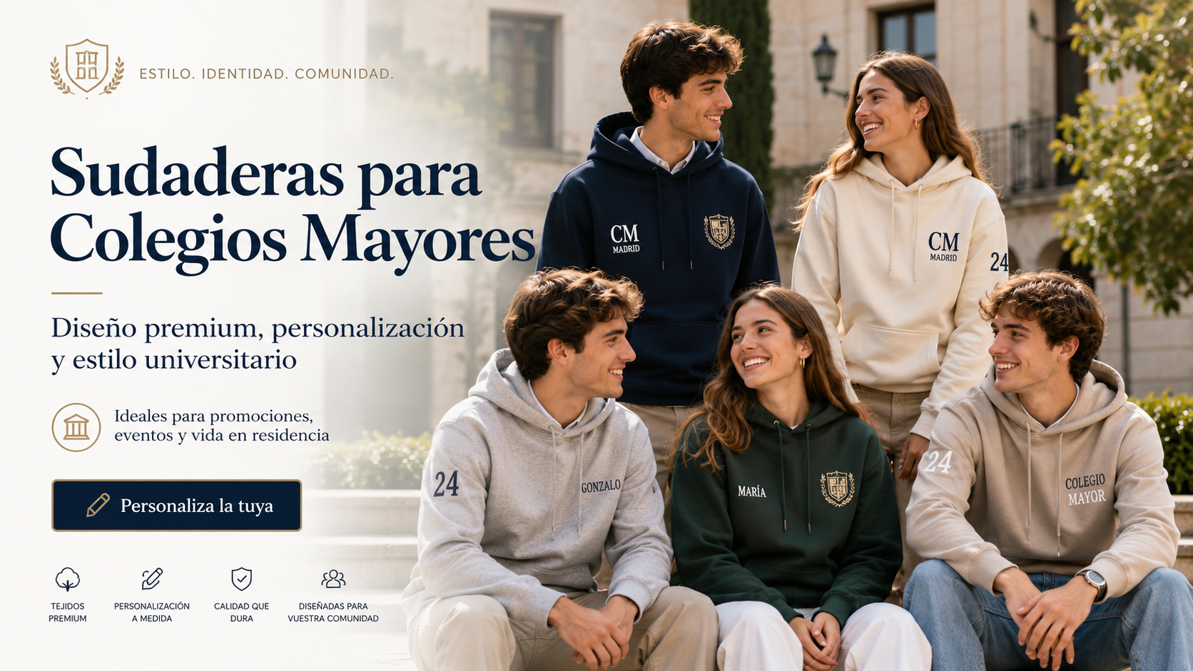 Sudaderas para Colegios de Mayores