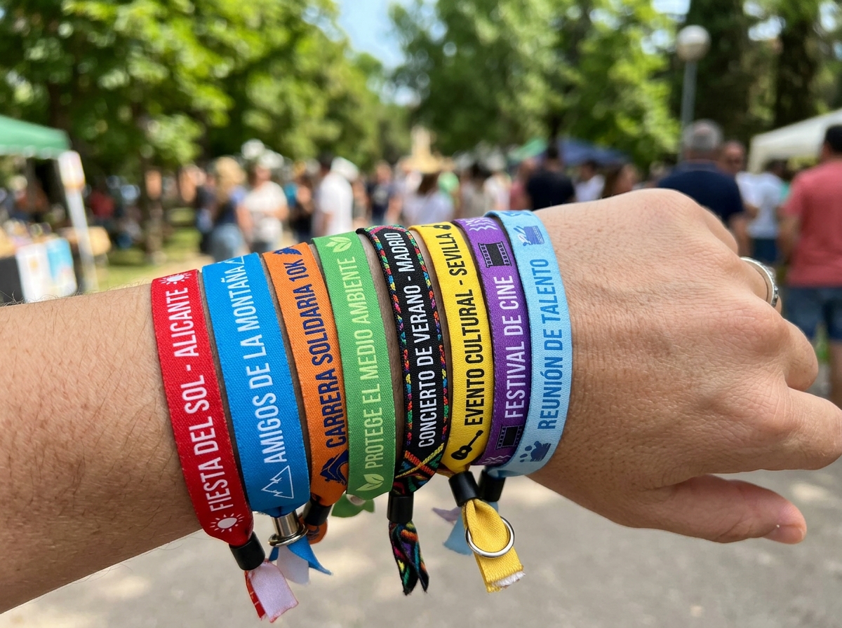 Pulseras sublimadas personalizadas para publicidad y eventos